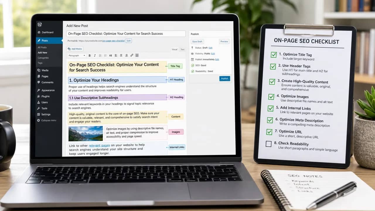 On-Page SEO Checklist: How to Optimize Every Page for Search and Readers