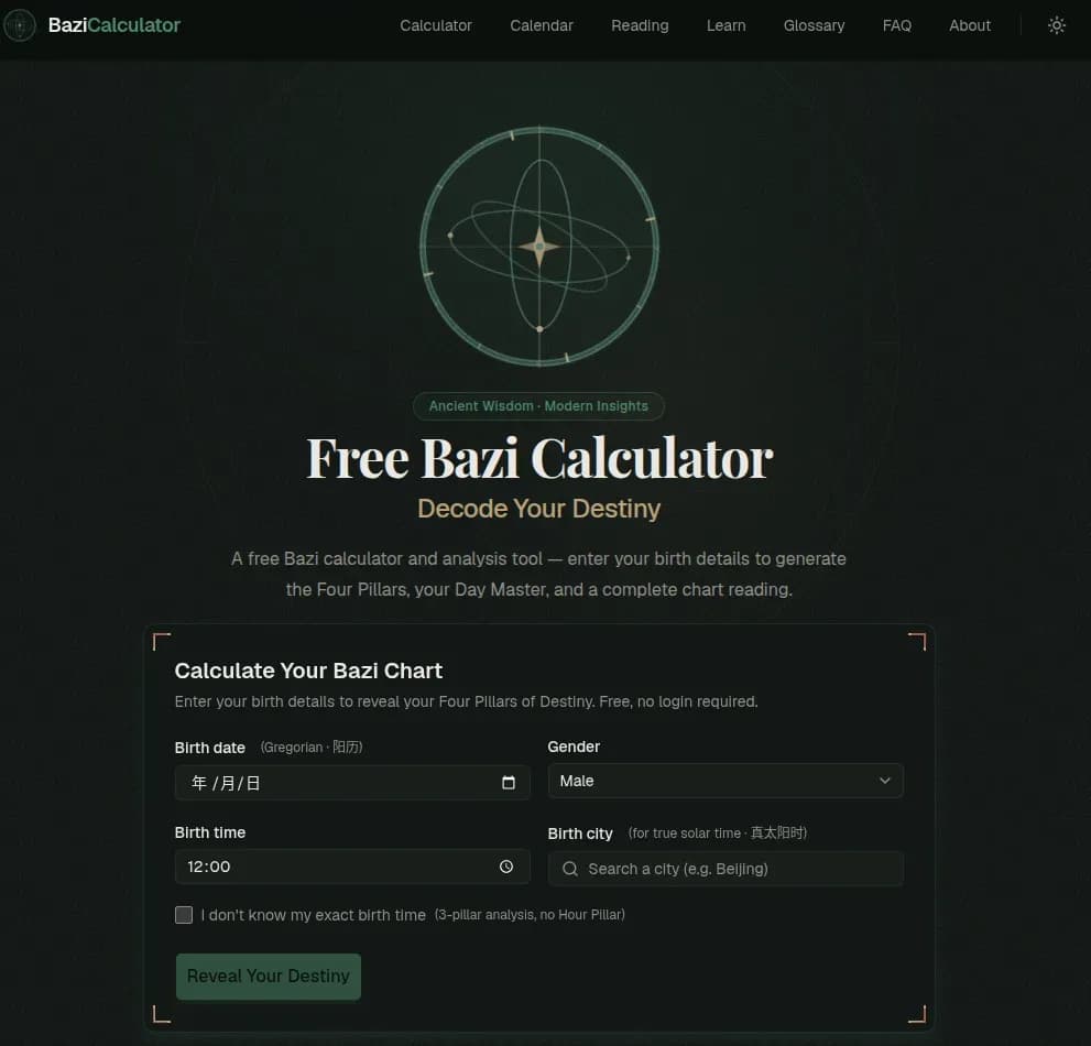 BaziCalculator.ai - Product Image