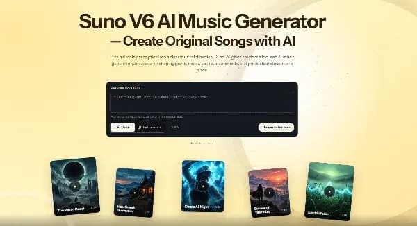 Suno v6 AI Music Generator - Product Image
