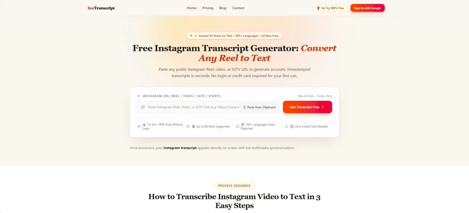 Instagram Transcript - Product Image