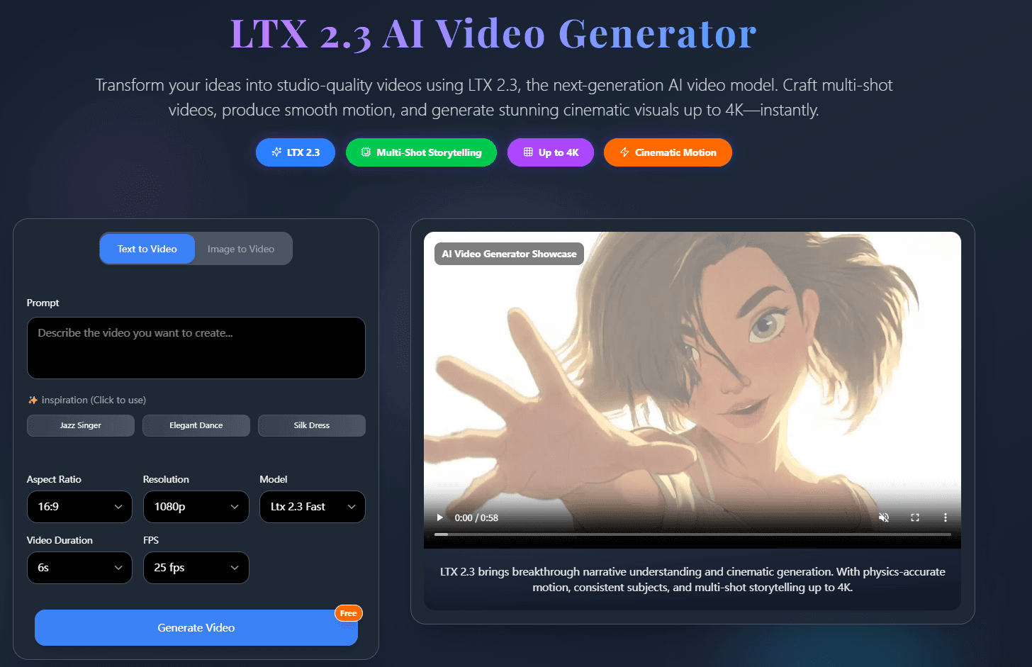 LTX 2.3 AI Video Generator - Product Image