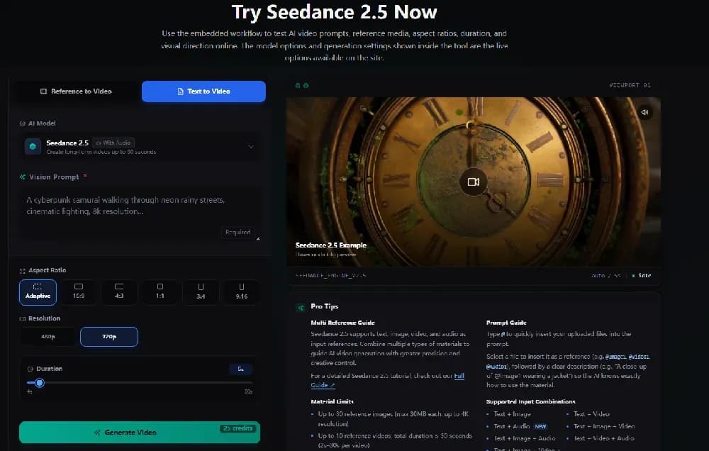 Seedance 2.5 — 30-Second - Product Image
