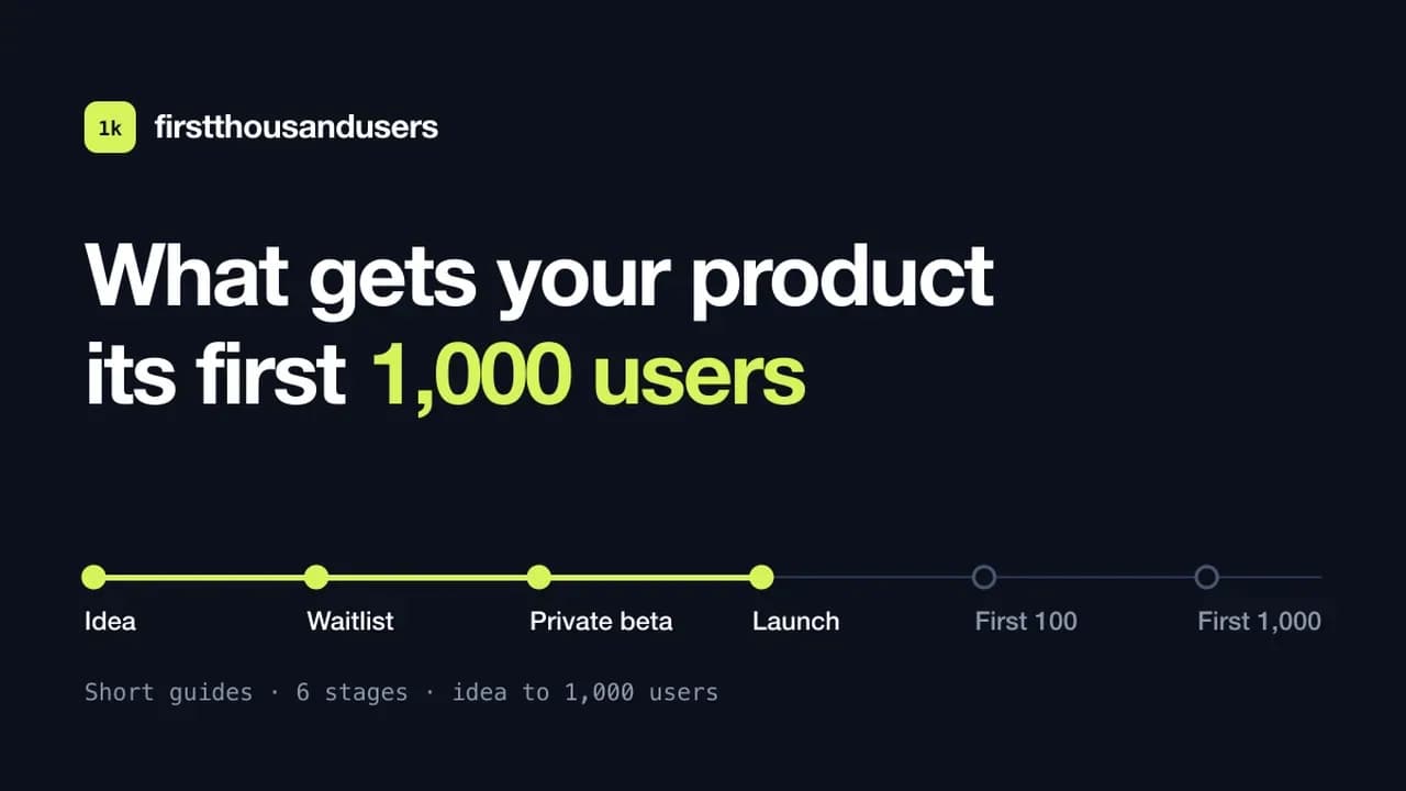 First 1,000 Users - Product Image