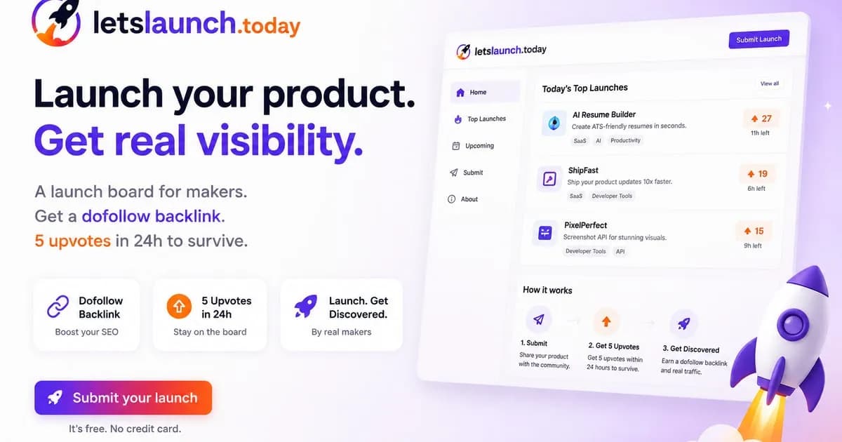 LetsLaunch - Product Image