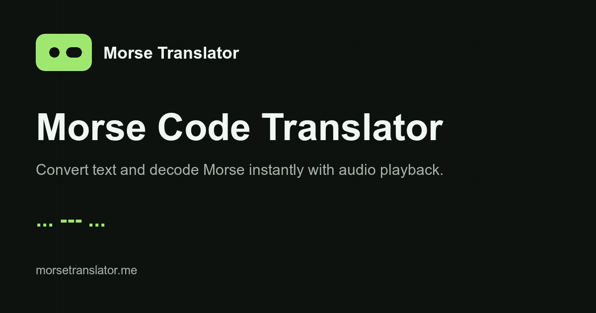 Morse Code Translator - Product Image