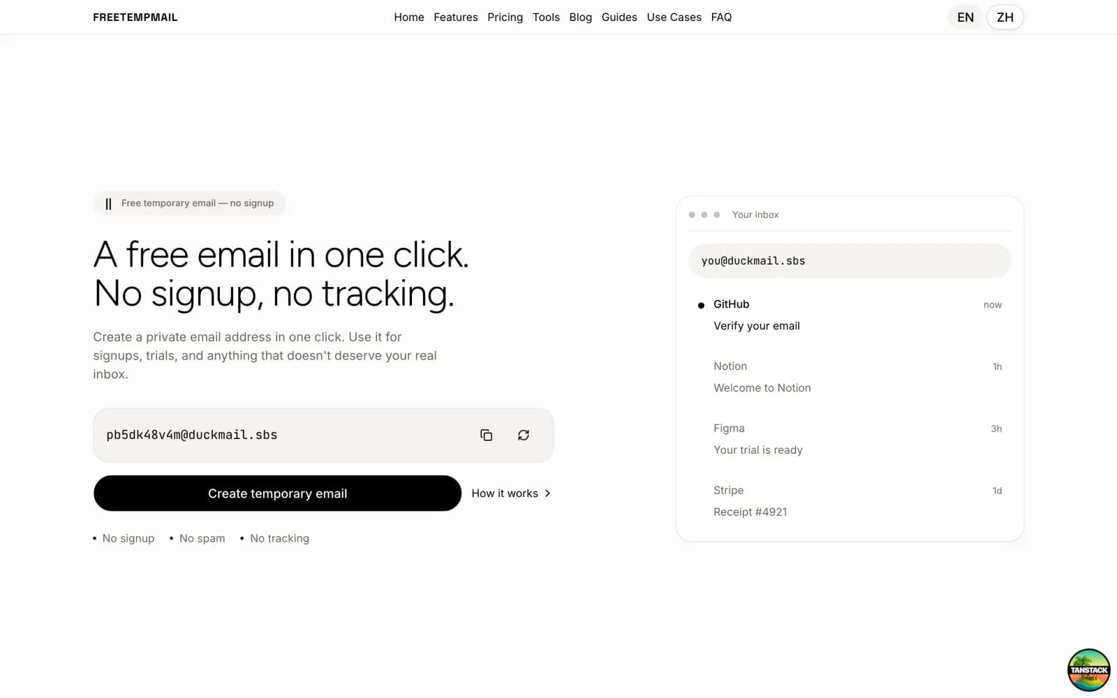 Freetempmail - Product Image