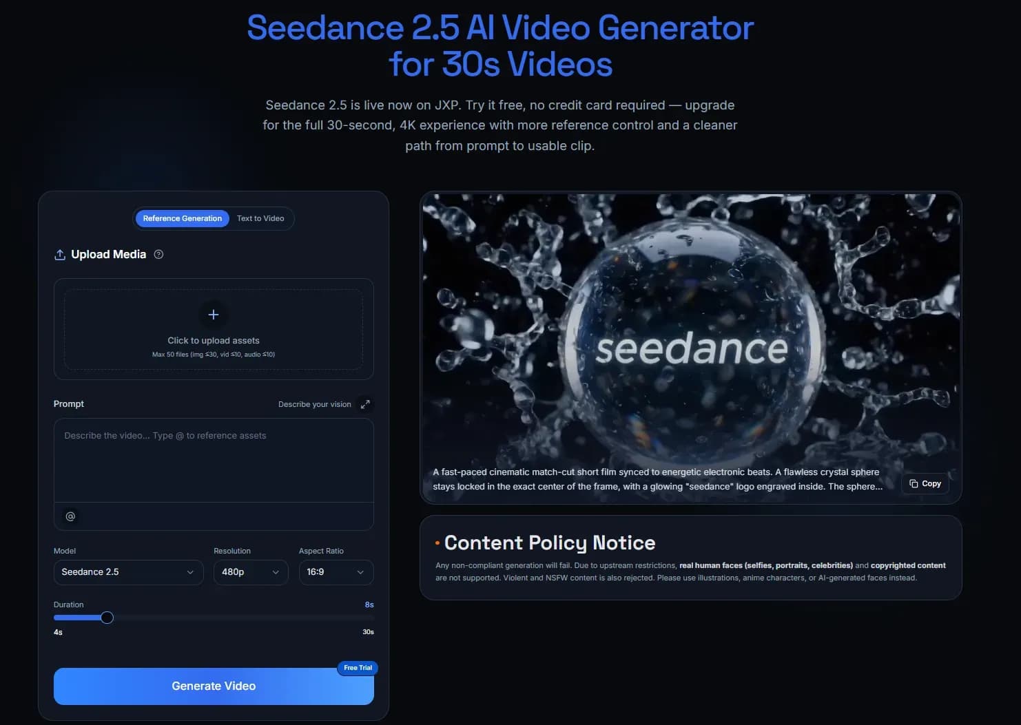 Seedance AI Video Generator - Product Image