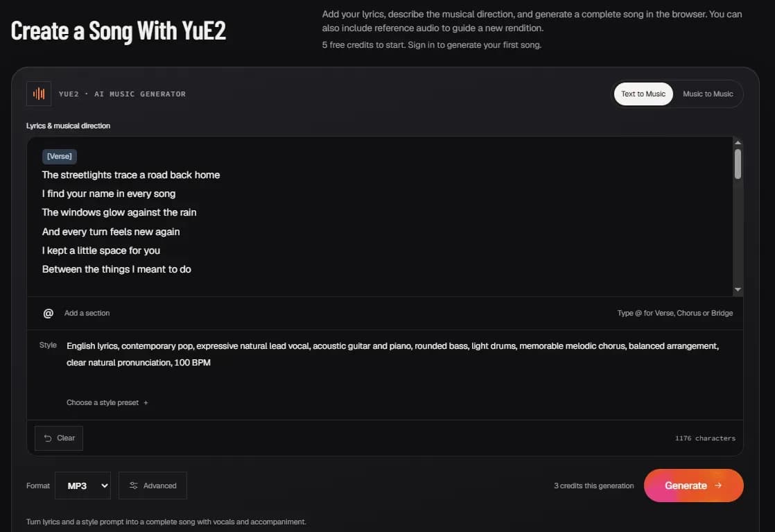 YuE2 - Product Image